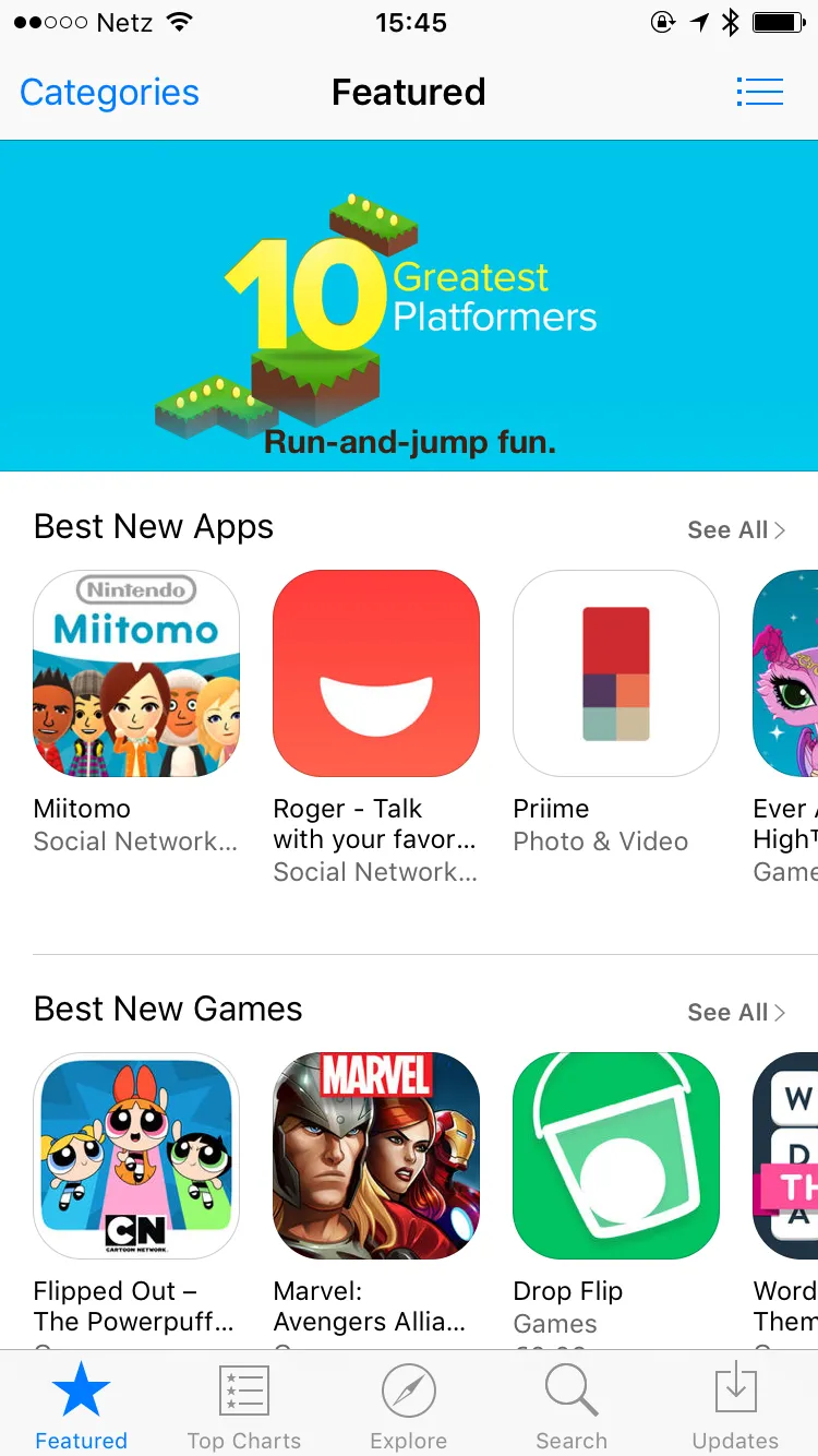 Somewhere behind this screen are over 1.5 million apps. Hmm, better get started...