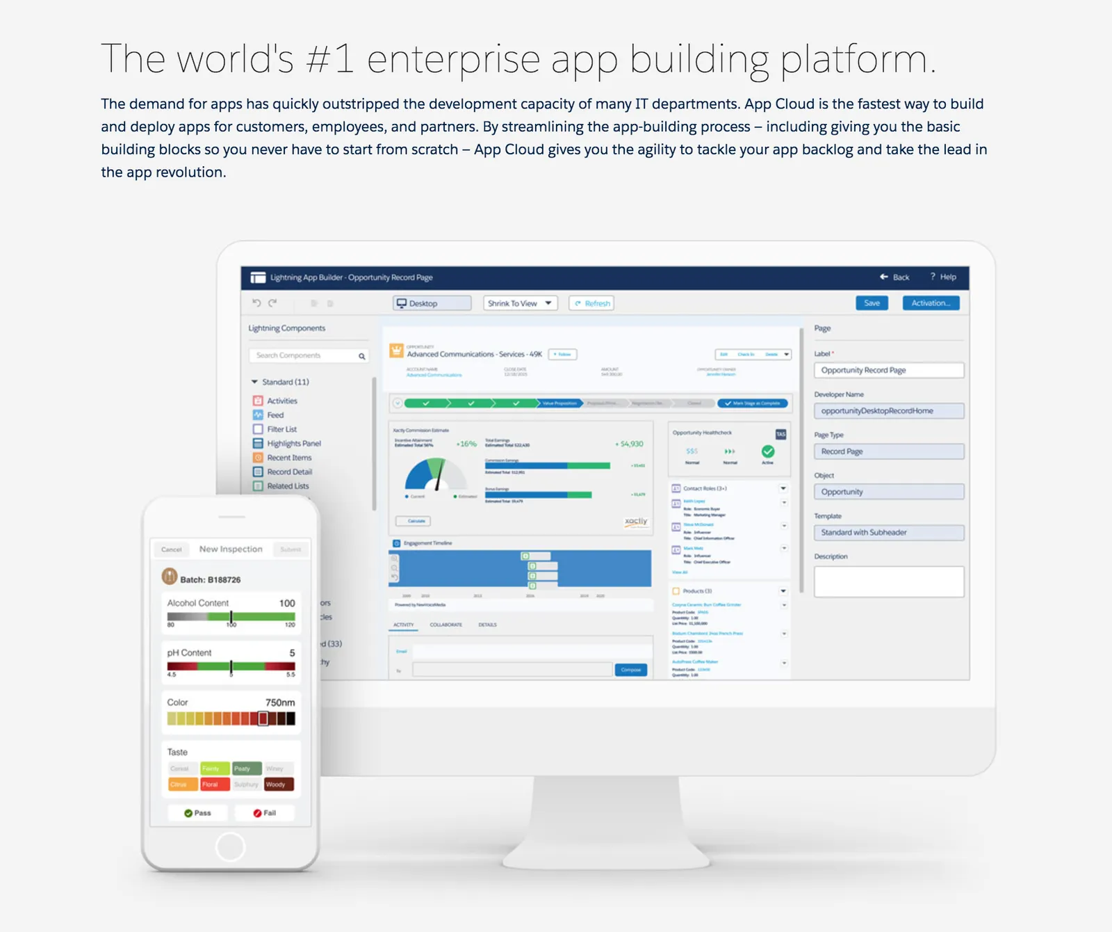 Salesforce App Cloud. They use the word platform - I agree! (source: salesforce.com)