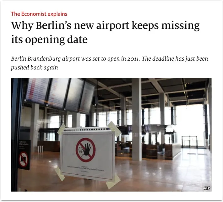 We still don't have an open date for Berlin's new airport. Read the full article