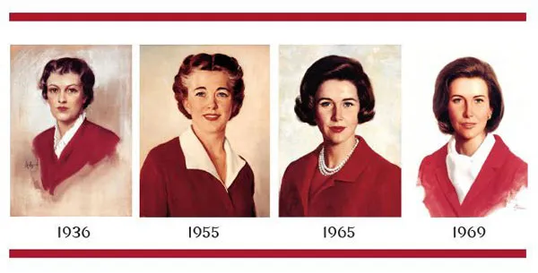The evolution of Betty Crocker 1936-1969 (Source)