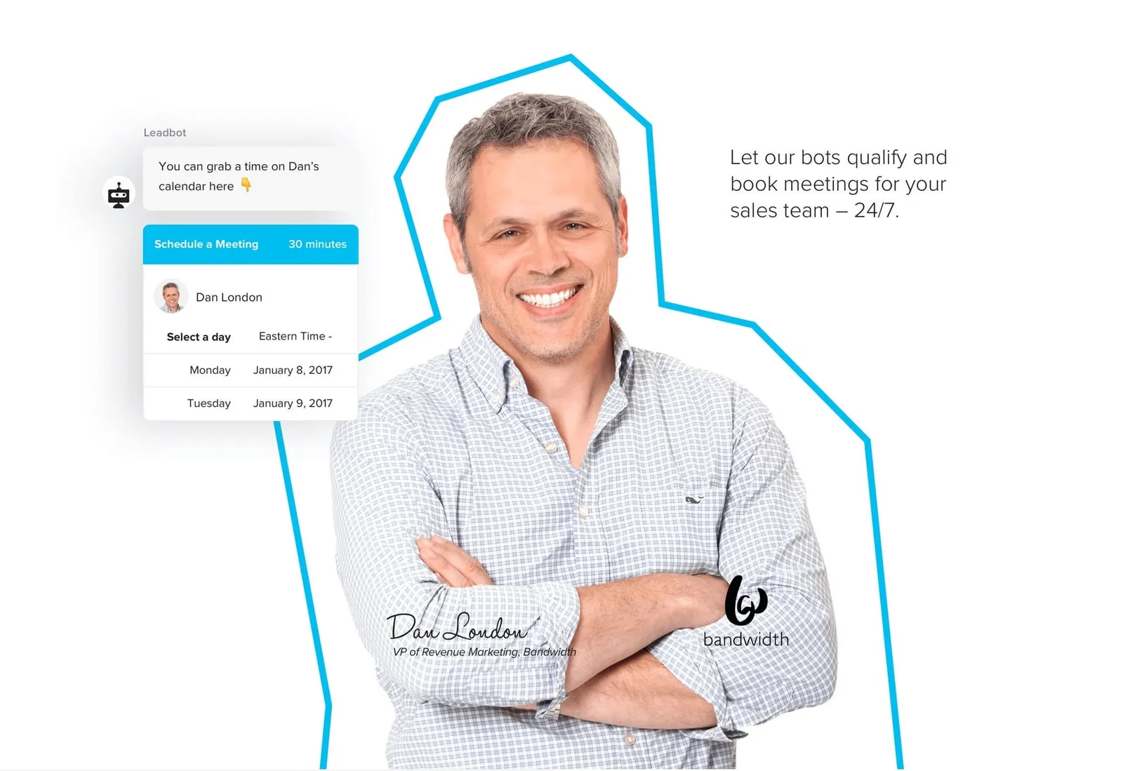 The Drift landing page doesn’t just feature real customers — it’s completely positioned around a single customer!