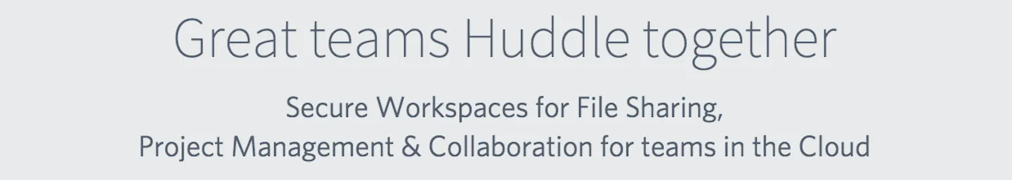 Huddle's USP does a great job at conveying what the product offers to its customers, in a clear and concise way.