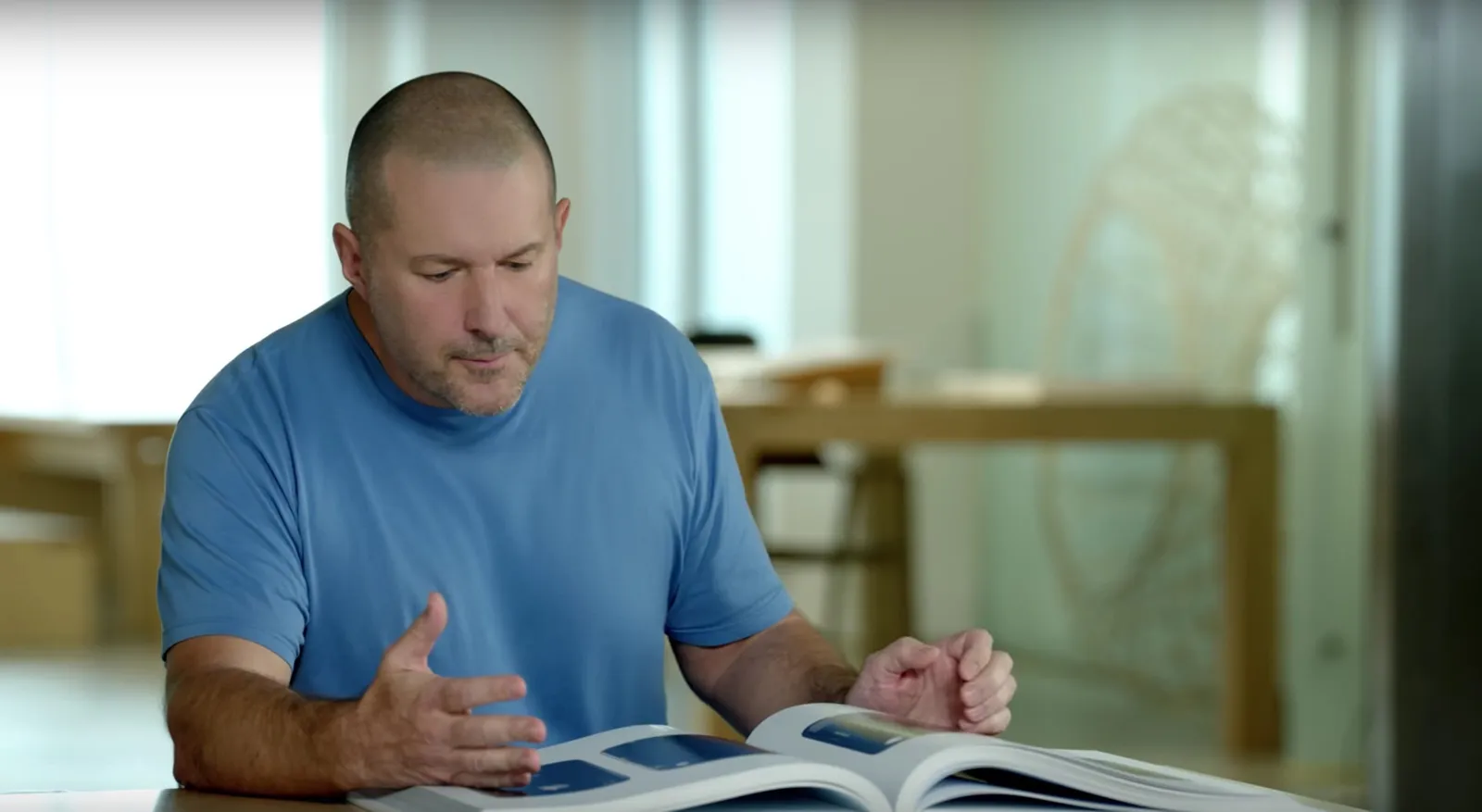 Jony Ive and his design team at Apple are completely structured and focused around building products. (source: youtube.com/apple)