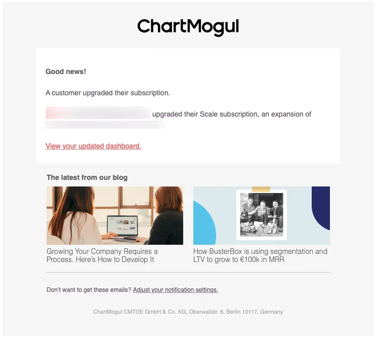 Every email we send out is a chance to continue onboarding and educating customers.
