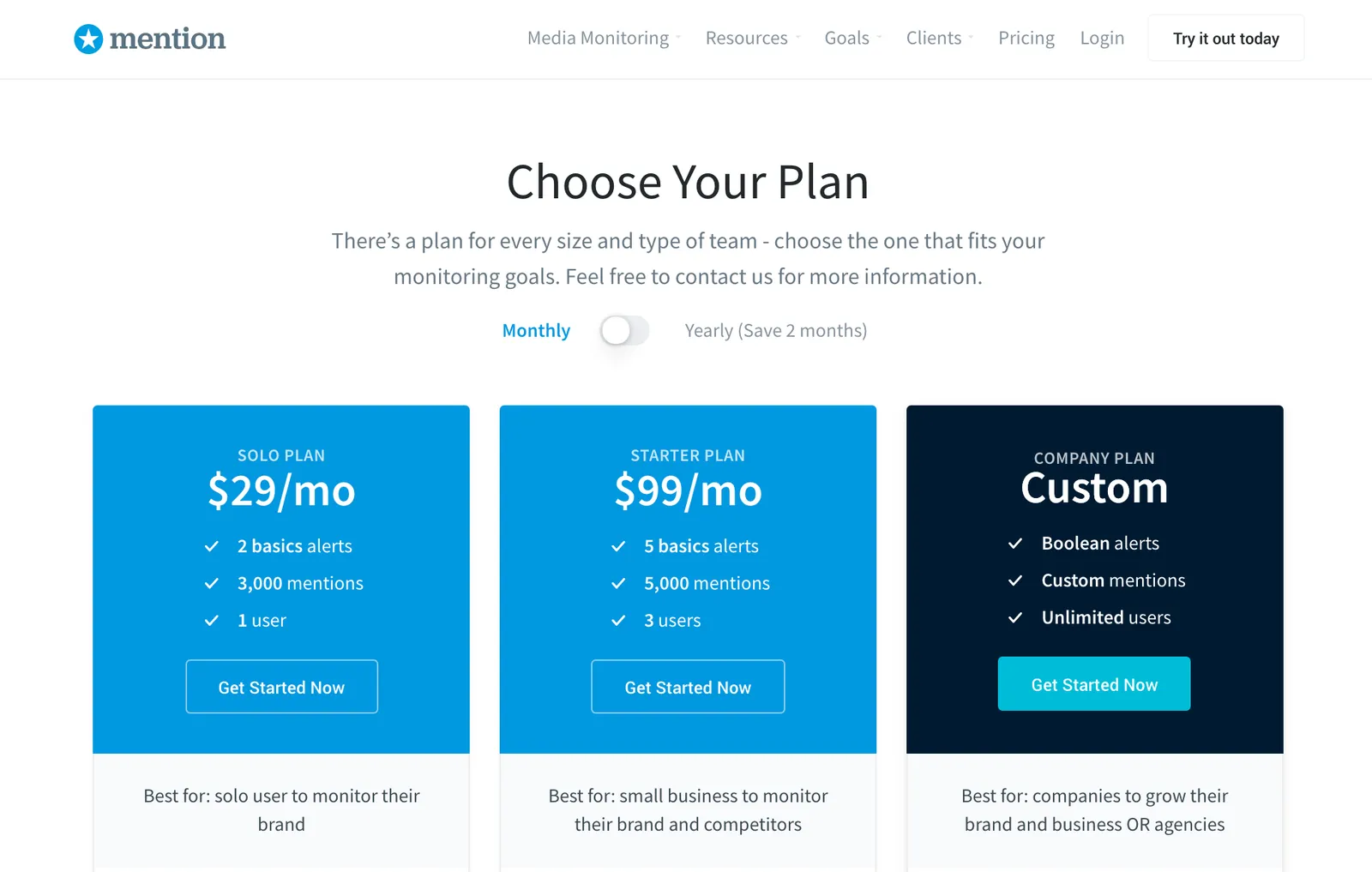  No more free plan for Mention. (source: mention.com/pricing)
