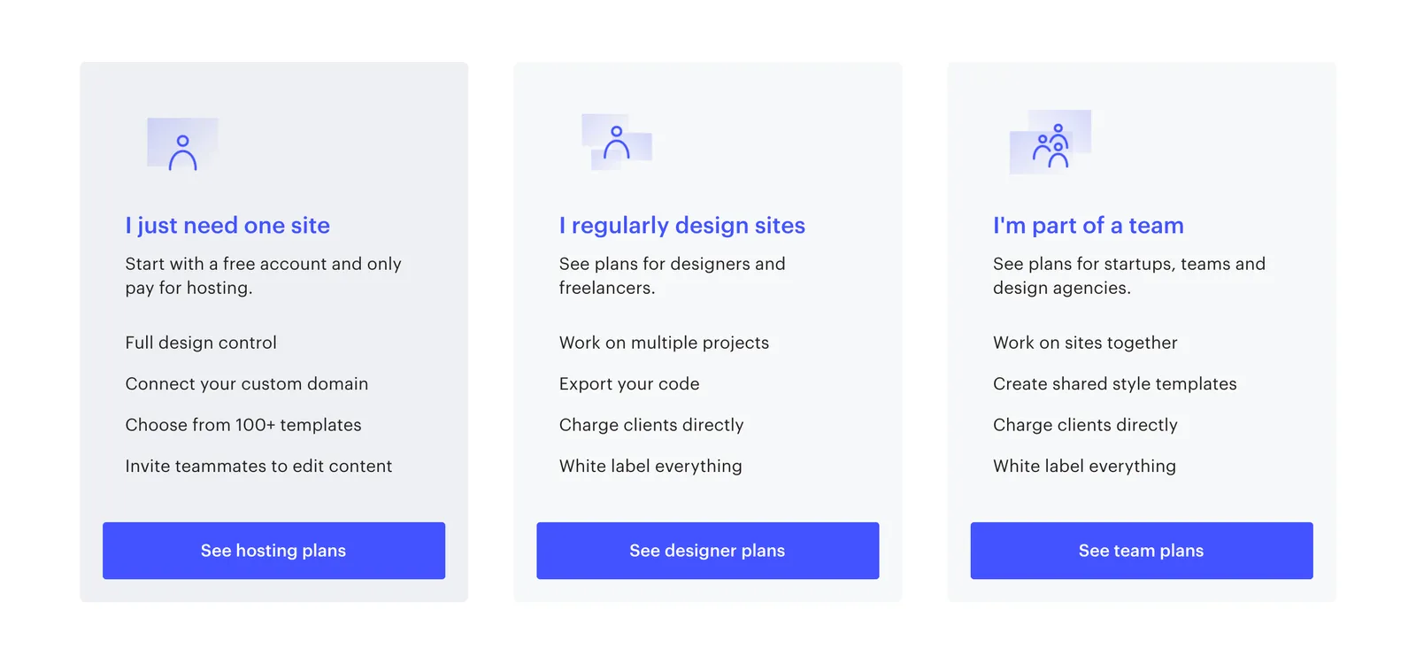 View the page at webflow.com/pricing